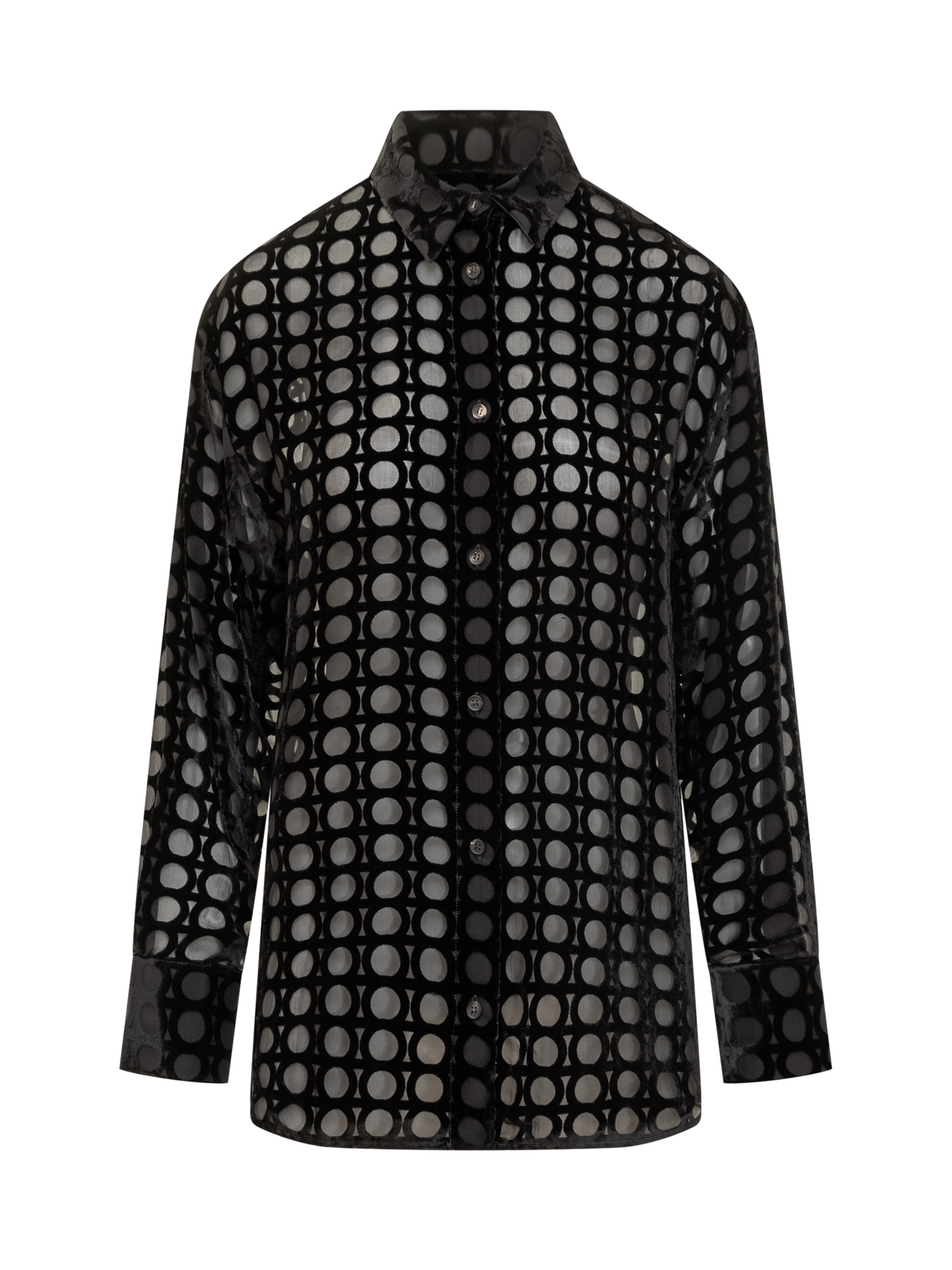 [Ferragamo] Shirts Long Sleeve FW25 13H0260782997 001