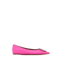 [Amina Muaddi] Flat shoes FW25 CAMELIAFLAT SATPIWH