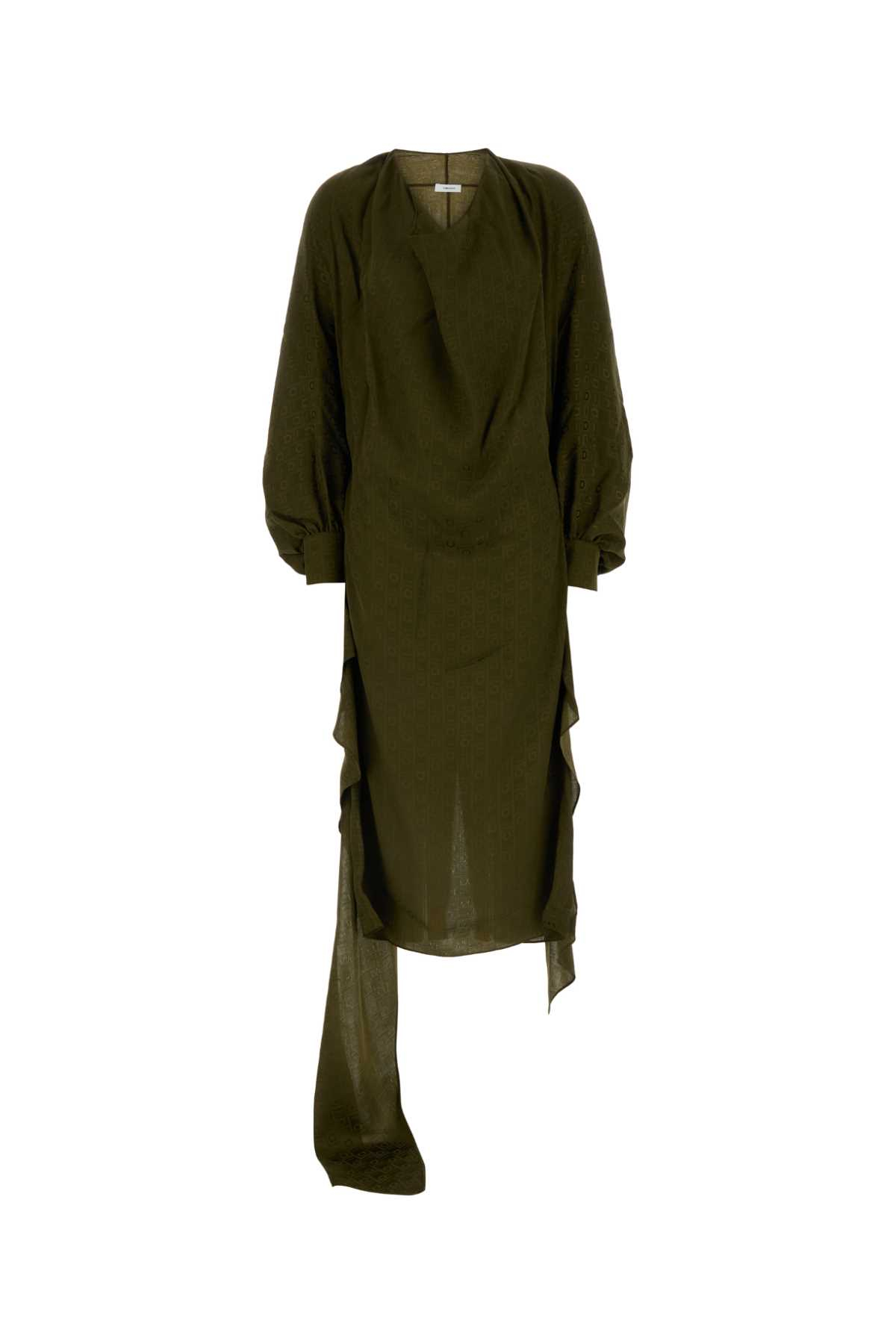 [Salvatore Ferragamo] Long sleeve dress SS25 13G490780596 OLIVE