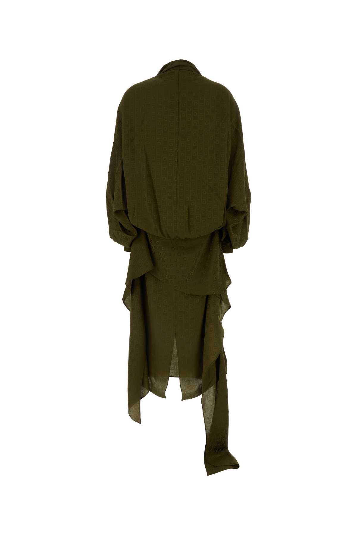 [Salvatore Ferragamo] Long sleeve dress SS25 13G490780596 OLIVE