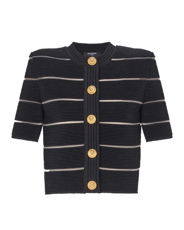 [Balmain] Cardigan SS26 GF0KL285KJ75-0PA