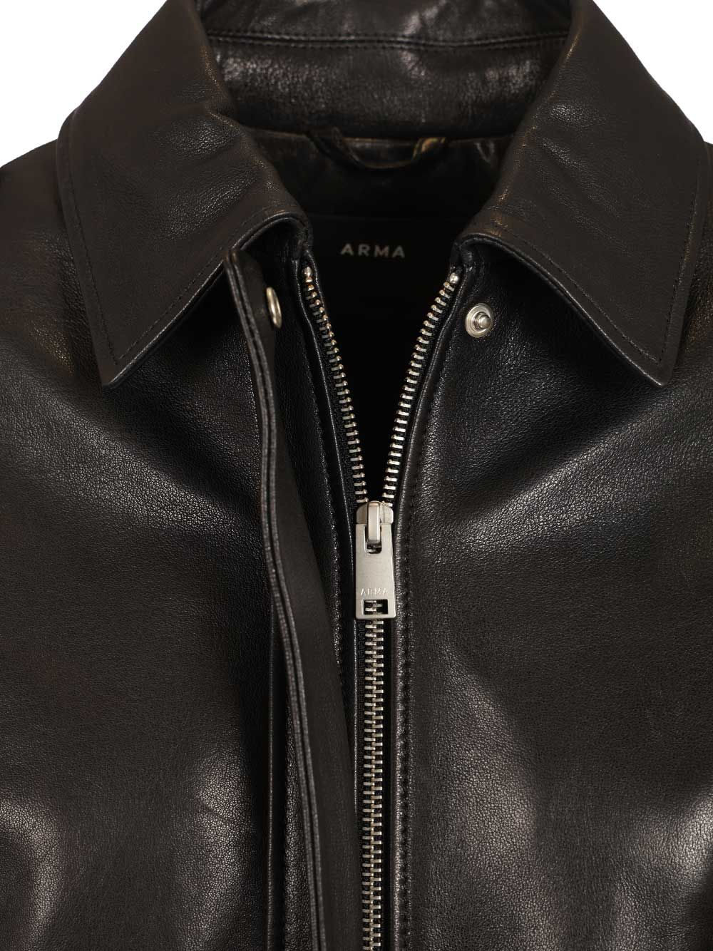 [Arma] Leather Jacket SS26 010L261046.02BLACK