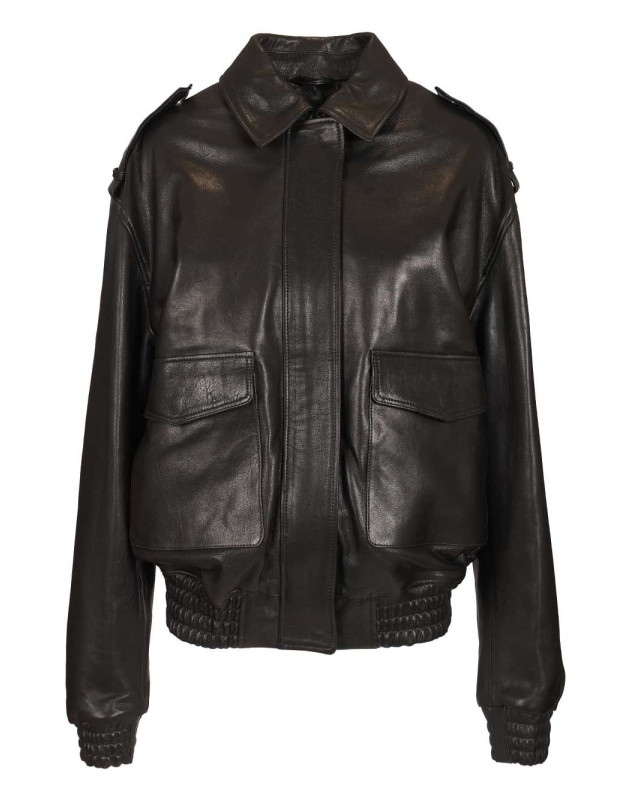 [Arma] Leather Jacket SS26 010L261046.02BLACK