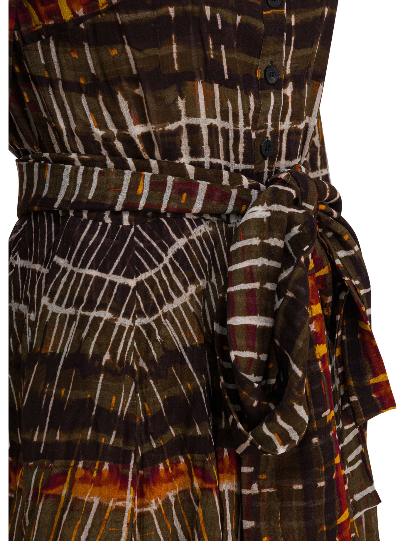 [Samantha Sung] Long sleeve dress FW25 ASTERWATERCOLOR PLAID CAMEL