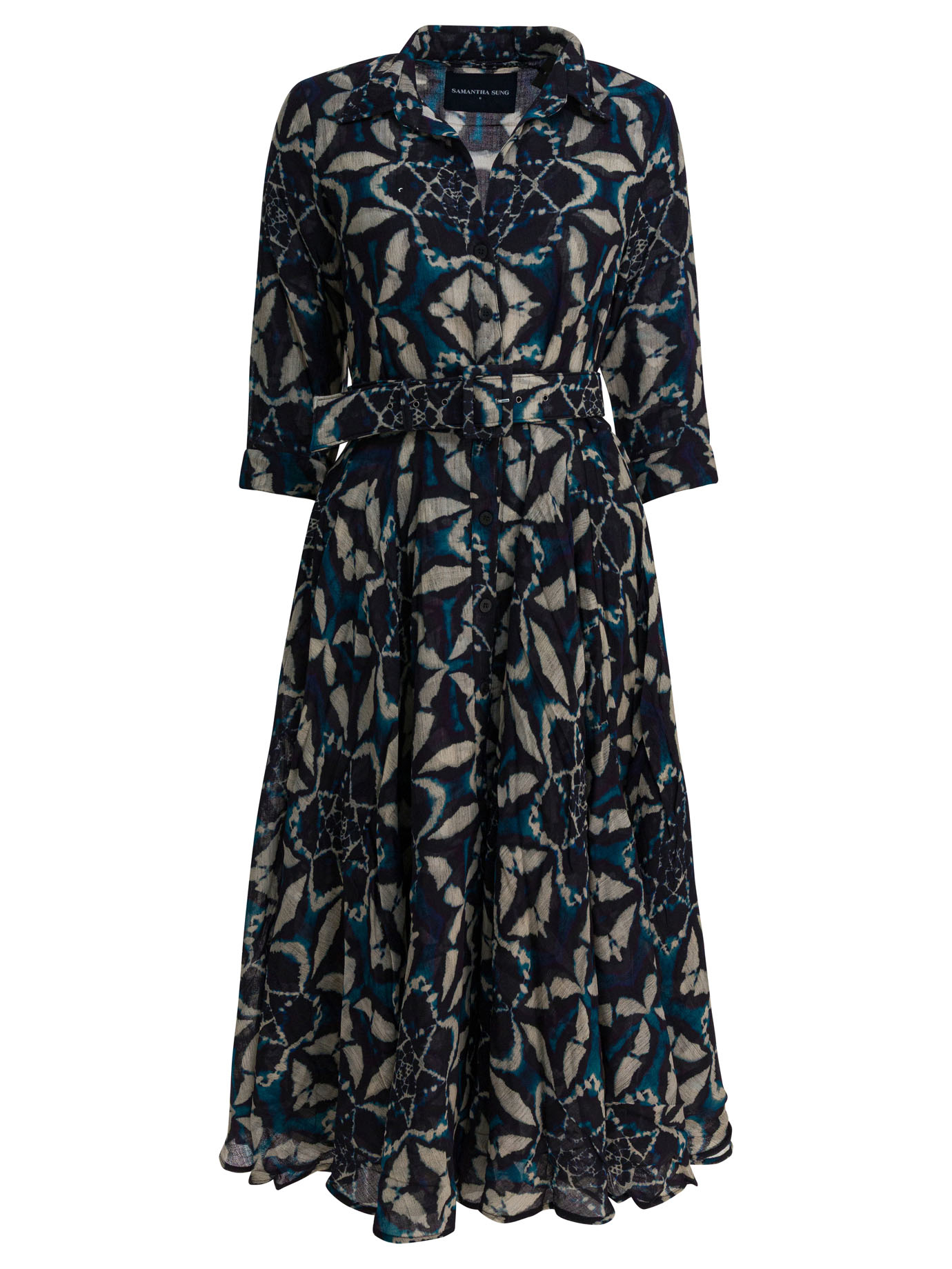[Samantha Sung] Long sleeve dress FW25 ASTERESSAOUIRA TIE DYE AQUA