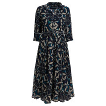 [Samantha Sung] Long sleeve dress FW25 ASTERESSAOUIRA TIE DYE AQUA