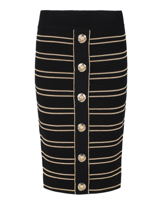 [Balmain] Midi skirt FW25 FF1LC018KI52-EAD