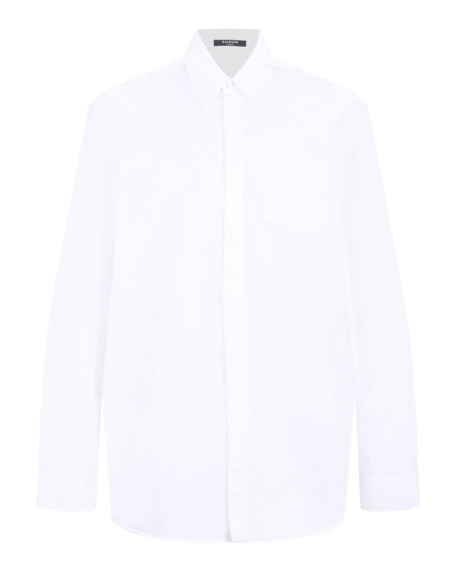 [Balmain] Shirts Long Sleeve FW25 FH1HS480CE48-0FB
