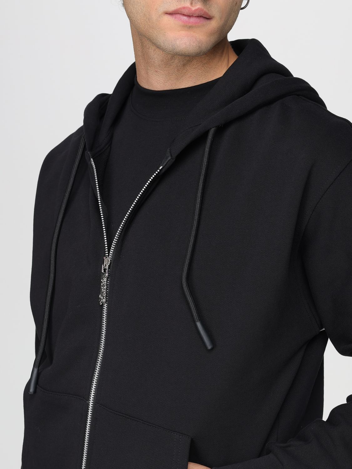 [DISCLAIMER] Hoodie FW25 55106 NERO-ST.BIANCA