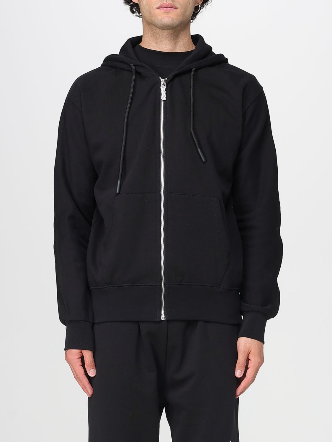 [DISCLAIMER] Hoodie FW25 55106 NERO-ST.BIANCA