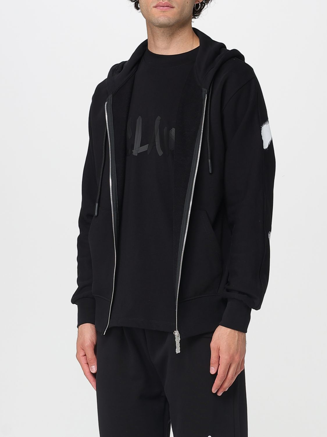 [DISCLAIMER] Hoodie FW25 55106 NERO-ST.BIANCA