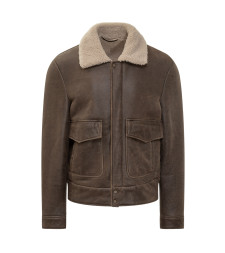 [SALVATORE SANTORO] Leather Jacket FW25 W25SANT49574U ASFALTO