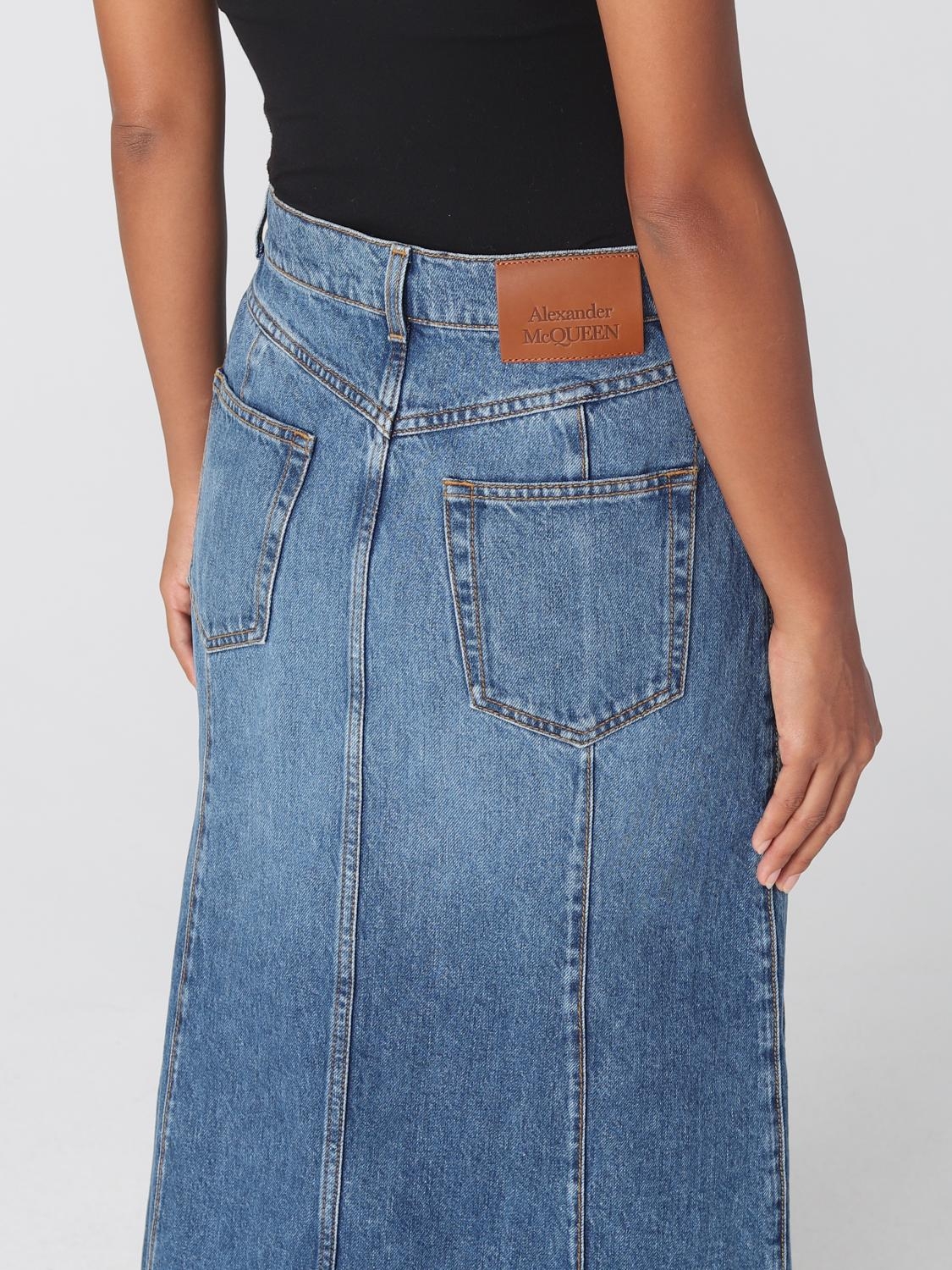 [McQueen] Midi skirt FW25 754828QMACG 4164