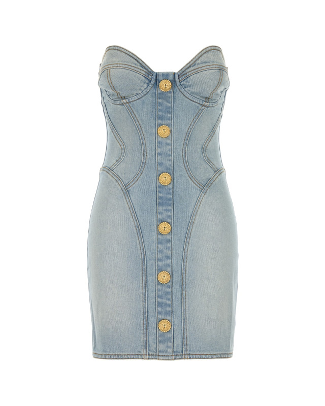 [Balmain] Sleeveless dress SS25 EF1R1315DF23 6FC