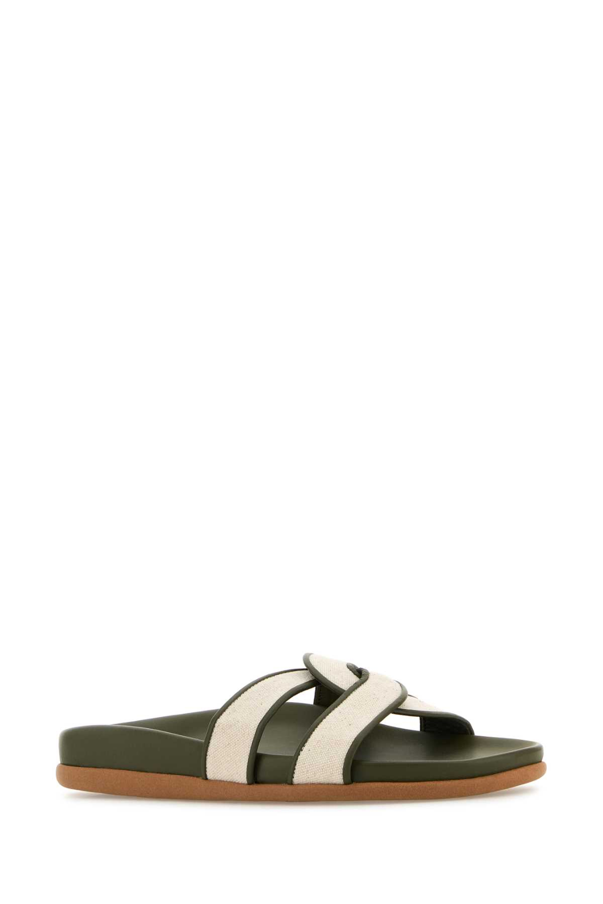 [ANCIENT GREEK] Slippers SS25 DESMOSFOOTBED KHAKINATURAL