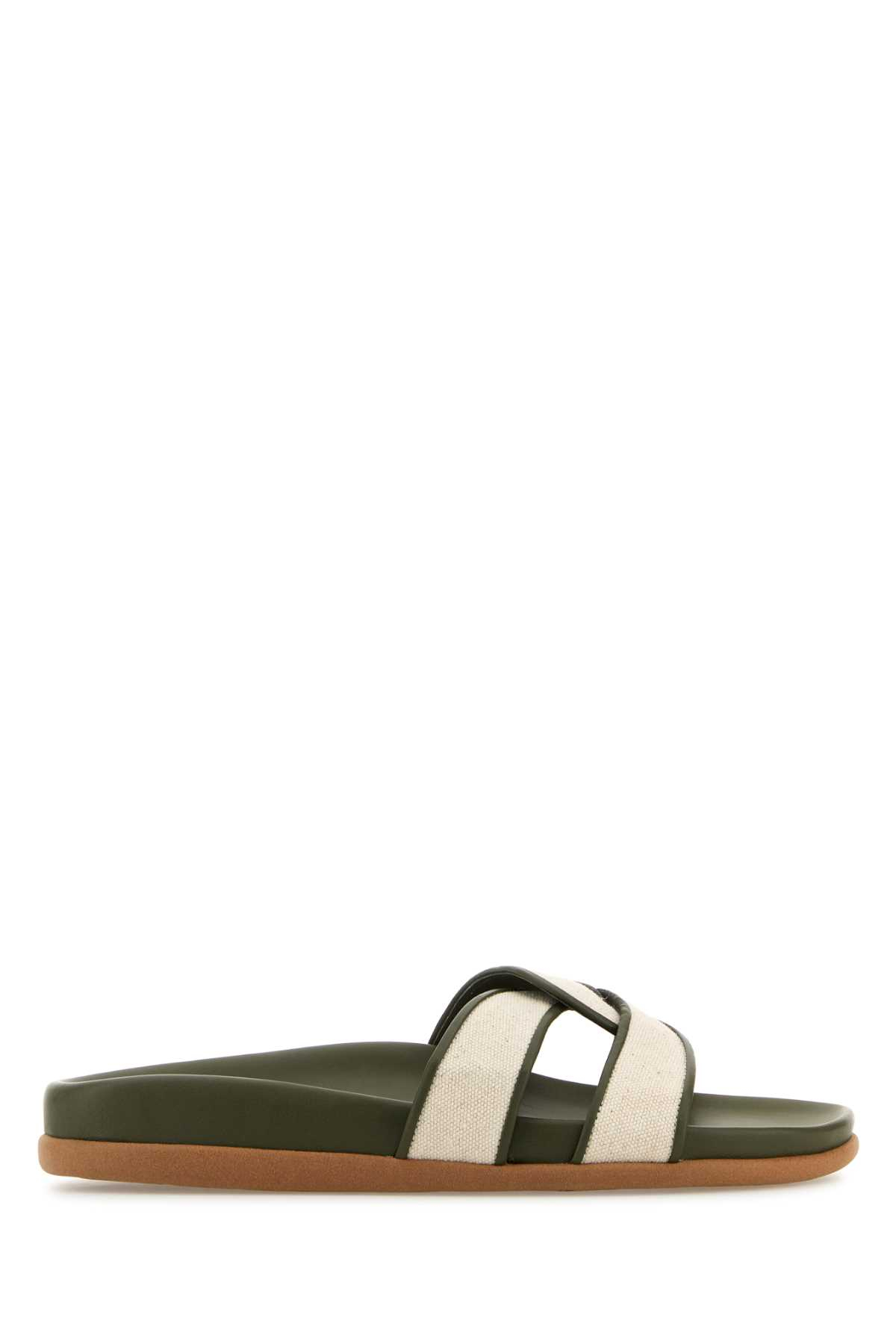 [ANCIENT GREEK] Slippers SS25 DESMOSFOOTBED KHAKINATURAL
