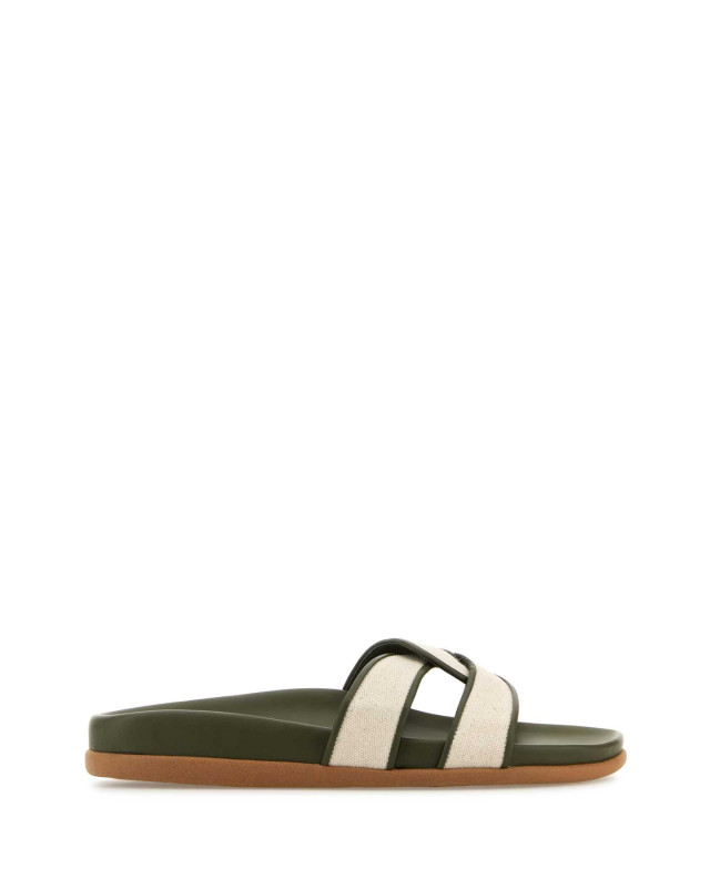 [ANCIENT GREEK] Slippers SS25 DESMOSFOOTBED KHAKINATURAL