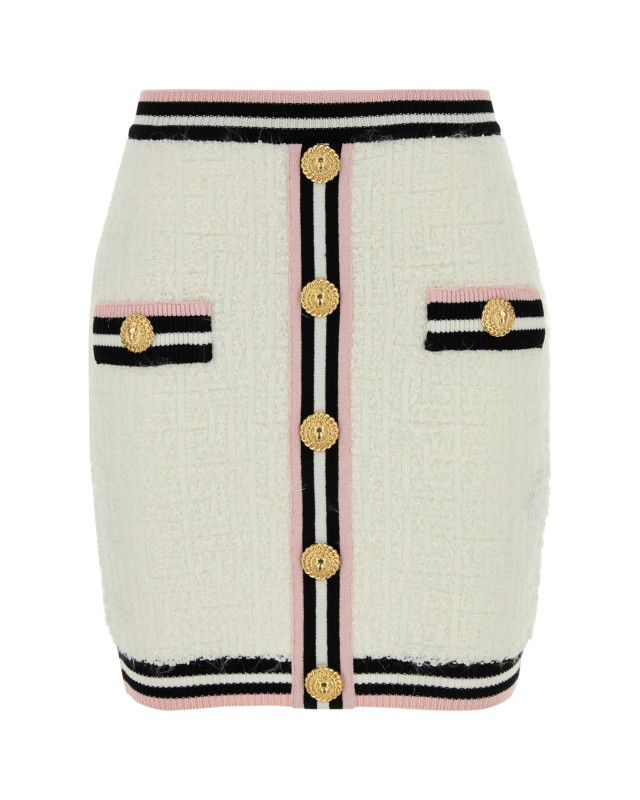 [Balmain] Mini skirt SS24 CF0LB292KG15 GQW