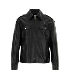 [Alexander McQueen] Leather Jacket FW24 808245Q5AOJ 1000
