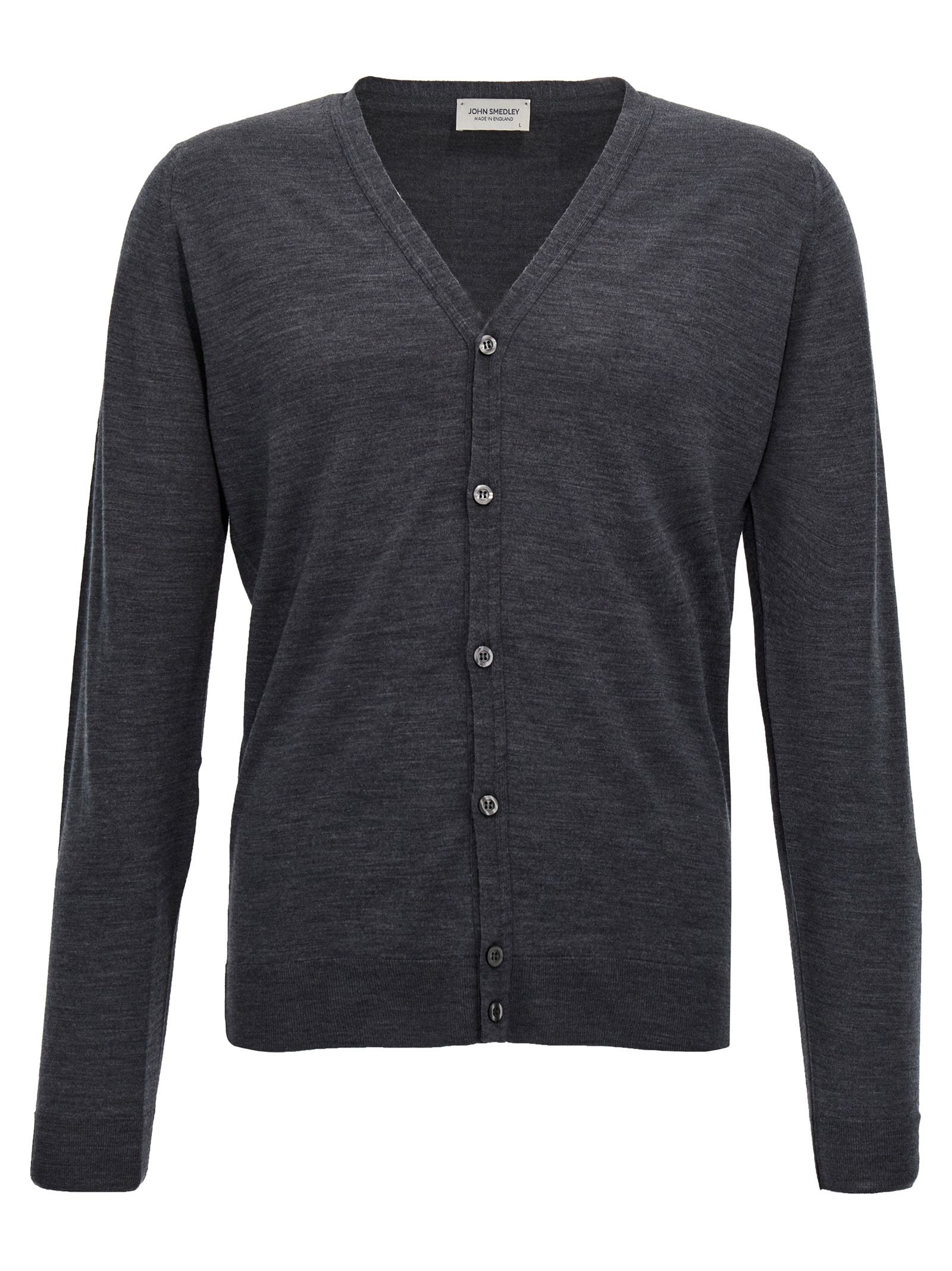 [JOHN SMEDLEY] Cardigan FW24 PETWORTHCHARCOAL