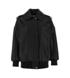 [Alexander McQueen] Leather Jacket FW24 799506Q5AIZ 1000