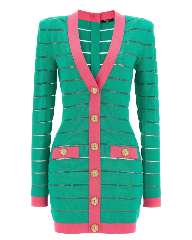 [Balmain] Long sleeve dress FW24 DF1R8053KG59UIH