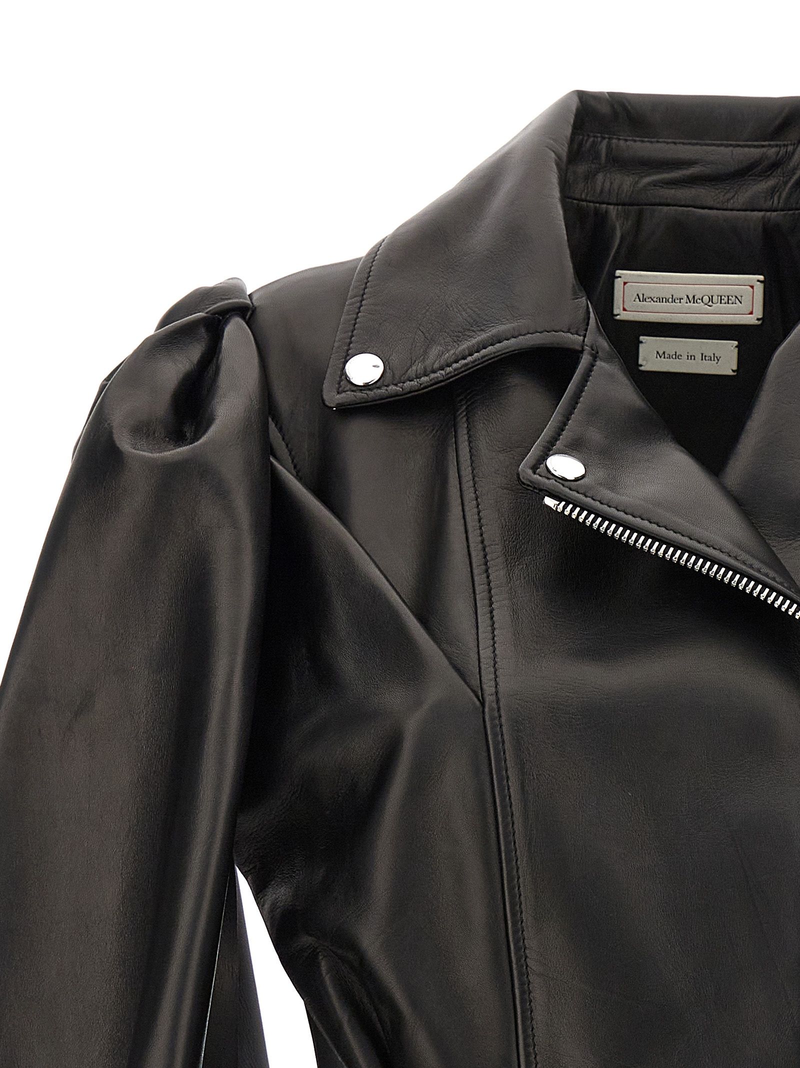 [McQueen] Leather Jacket SS24 780912Q5ALT1000