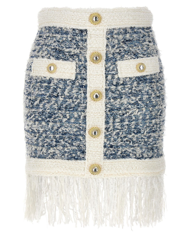 [Balmain] Midi skirt SS24 CF1LB293KF88SLJ