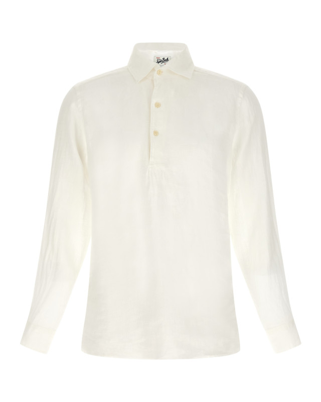 [MC2 Saint Barth] T-shirts Long Sleeve SS26 RAPHAELPOLOLONGLINEN01WHITE