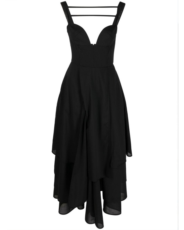 [A.W.A.K.E. Mode] Sleeveless dress FW22 SS22DR05UT13BLACKXX