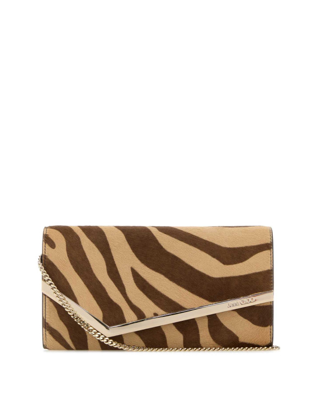[Jimmy Choo] Clutch bag FW25 EMMIEZNC NATLIGGOL