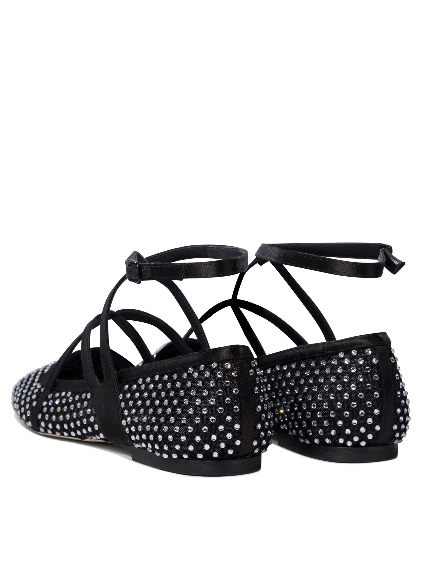 [Jimmy Choo] Flat shoes SS25 ASTORIA FLATQHSBLACK/CRYSTAL