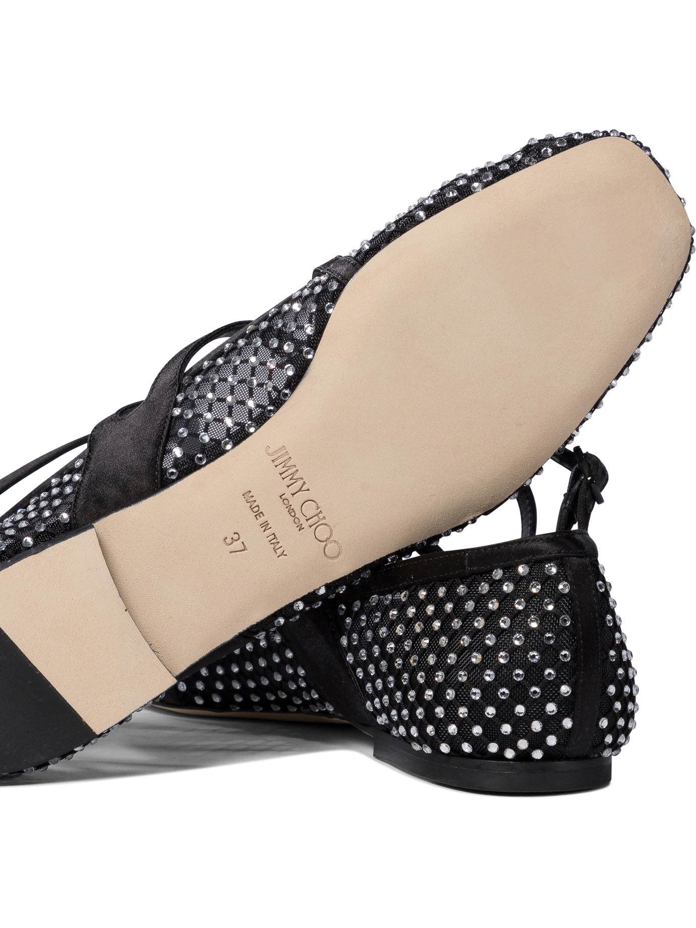 [Jimmy Choo] Flat shoes SS25 ASTORIA FLATQHSBLACK/CRYSTAL