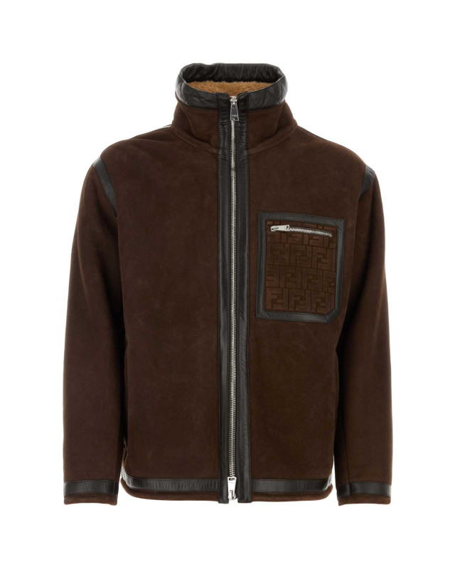 [Fendi] Leather Jacket FW23 FM0222AO9M F0BBK