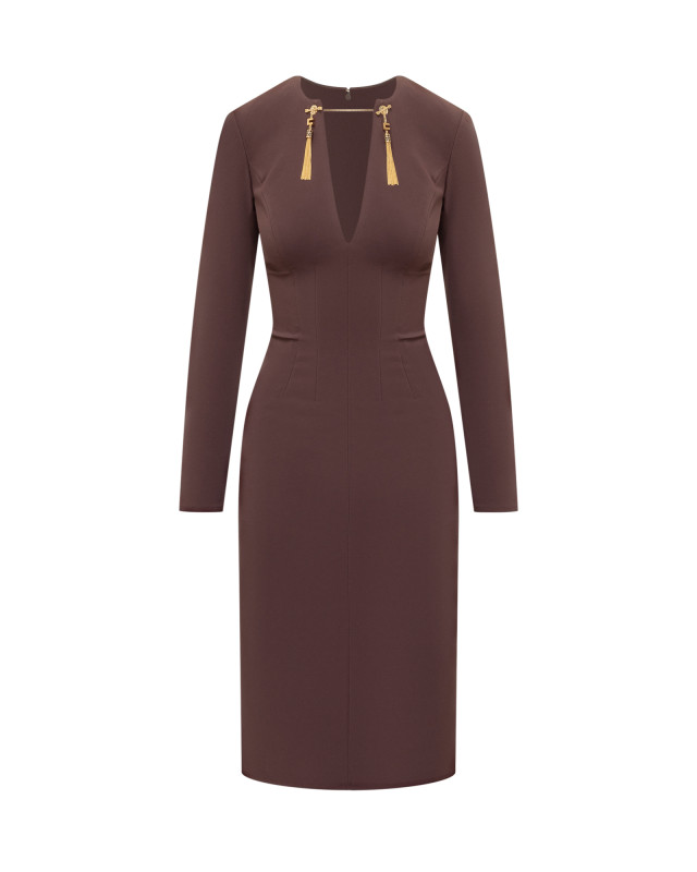 [ELISABETTA FRANCHI] Long sleeve dress FW25 AB80557E2 EA4