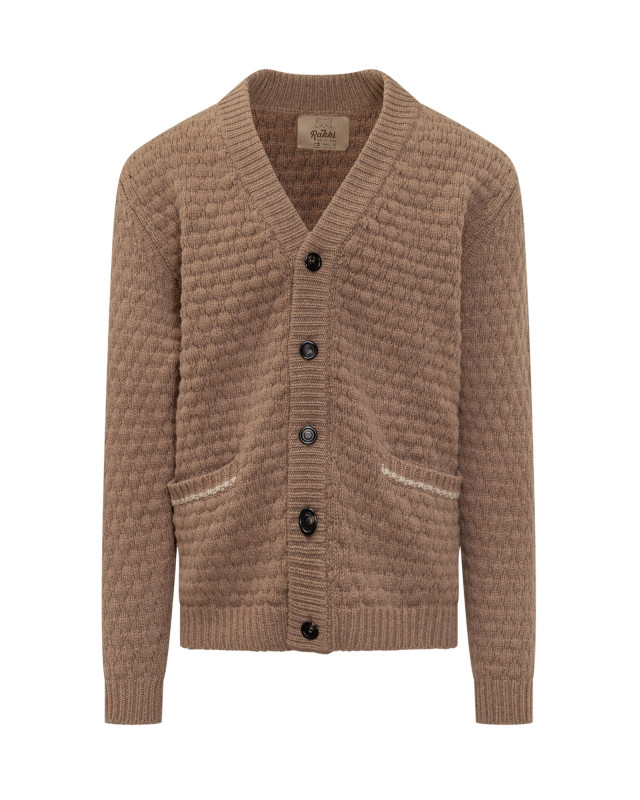 [Rakki] Cardigan FW25 HUBBELLWVL CAMMELLONAT