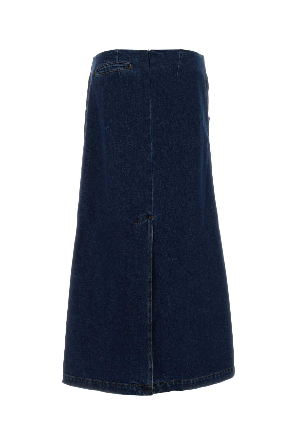 [MAGDA BUTRYM] Long skirt FW25 130925 NAVY