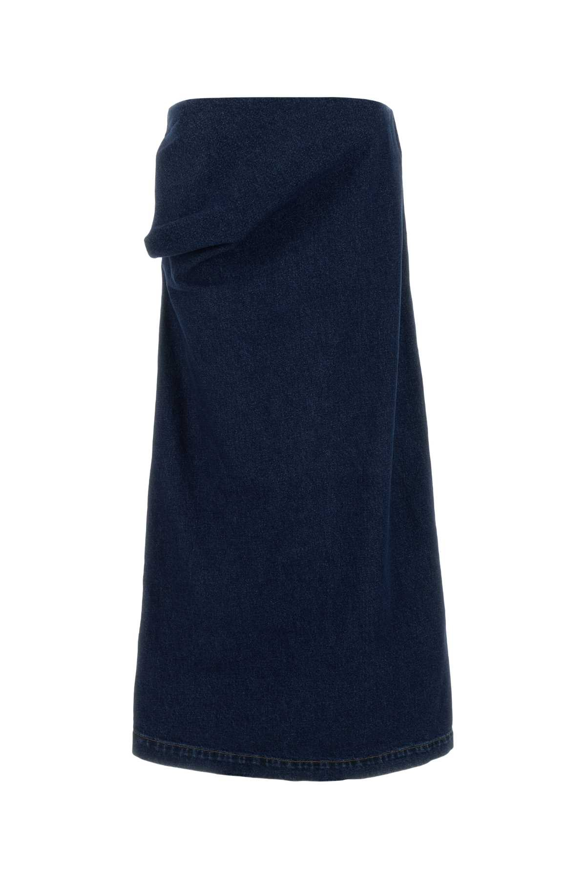 [MAGDA BUTRYM] Long skirt FW25 130925 NAVY