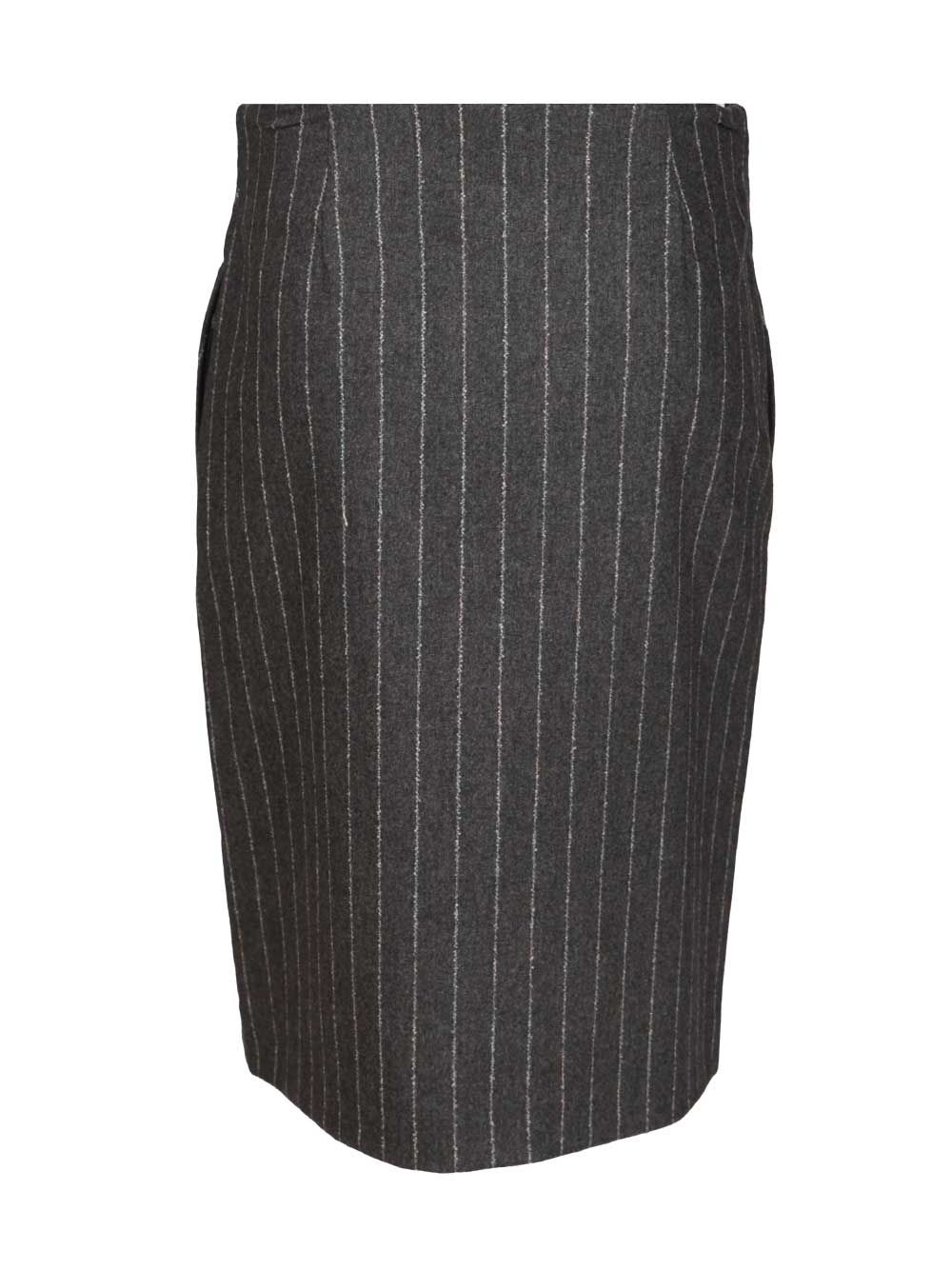 [LouLou De Saison] Midi skirt FW25 MASONANTHRACITE STRIPES