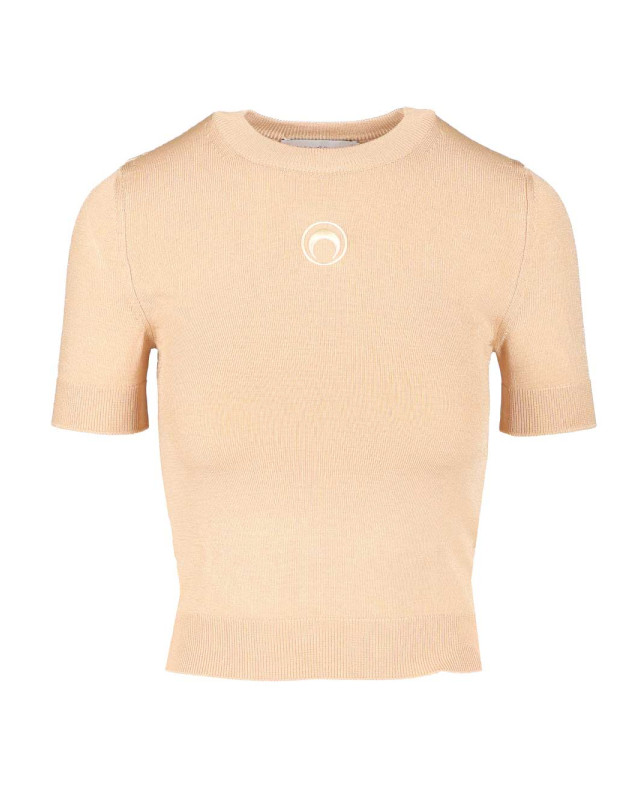 [MARINE SERRE] T-shirts Short Sleeve FW25 WTK053ACKNI0533CKNI0533BG10