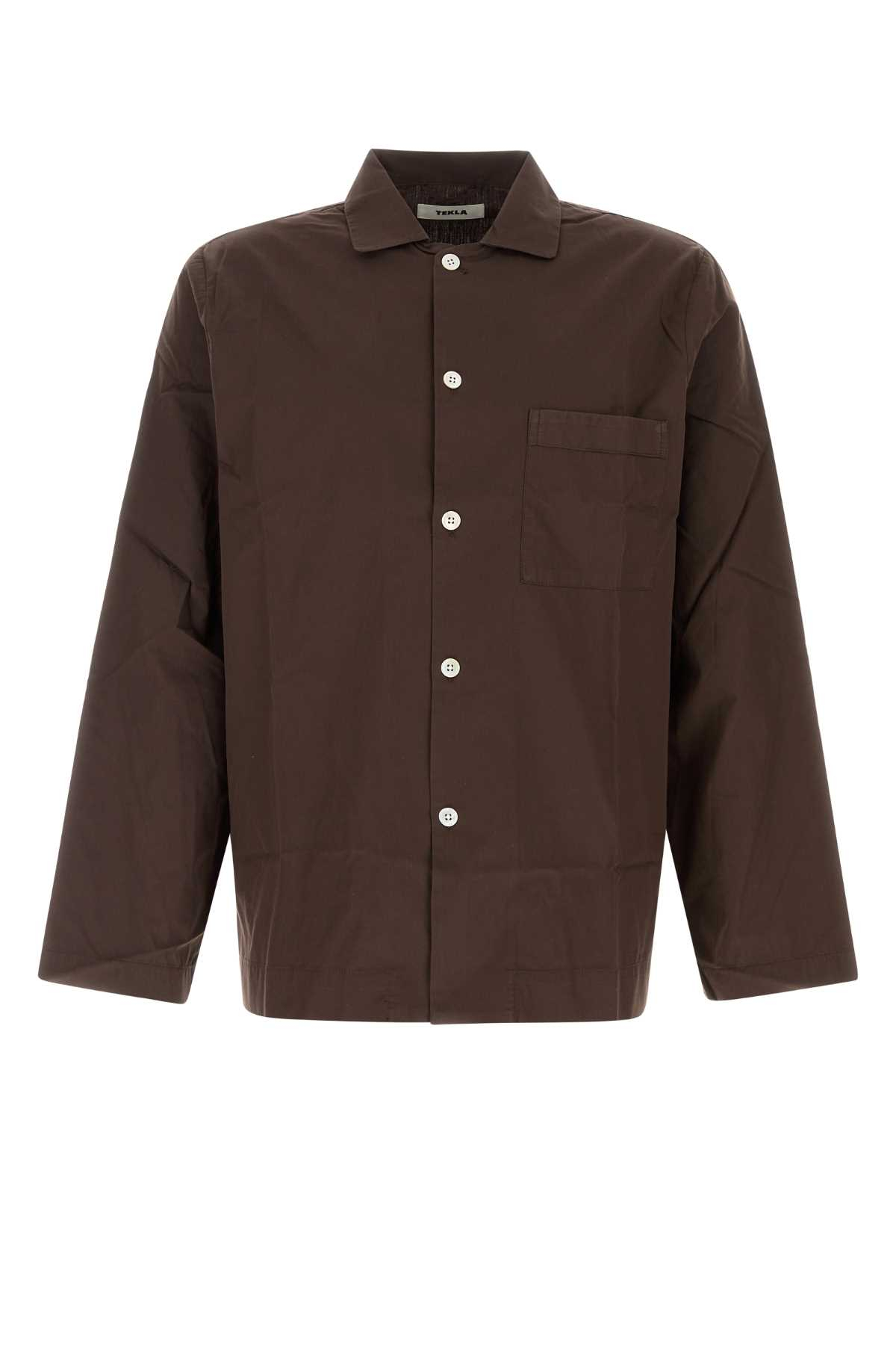 [Tekla] Underwear FW25 POPLINPYJAMASSHIRT COF
