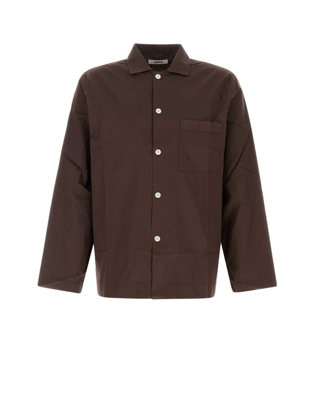 [Tekla] Underwear FW25 POPLINPYJAMASSHIRT COF