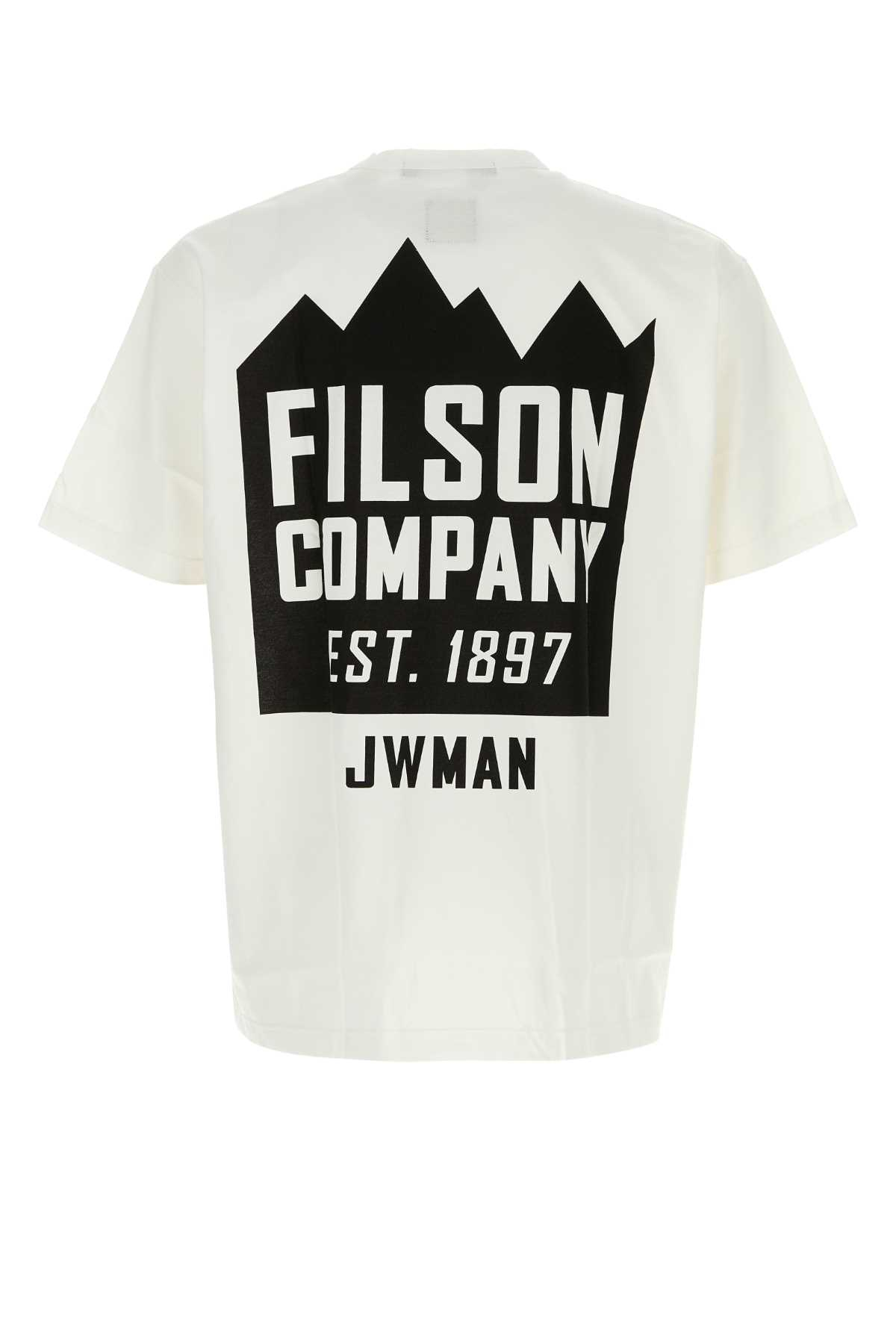[Junya Watanabe] T-shirts Short Sleeve FW25 WPT002W25 WHITEXBLACK