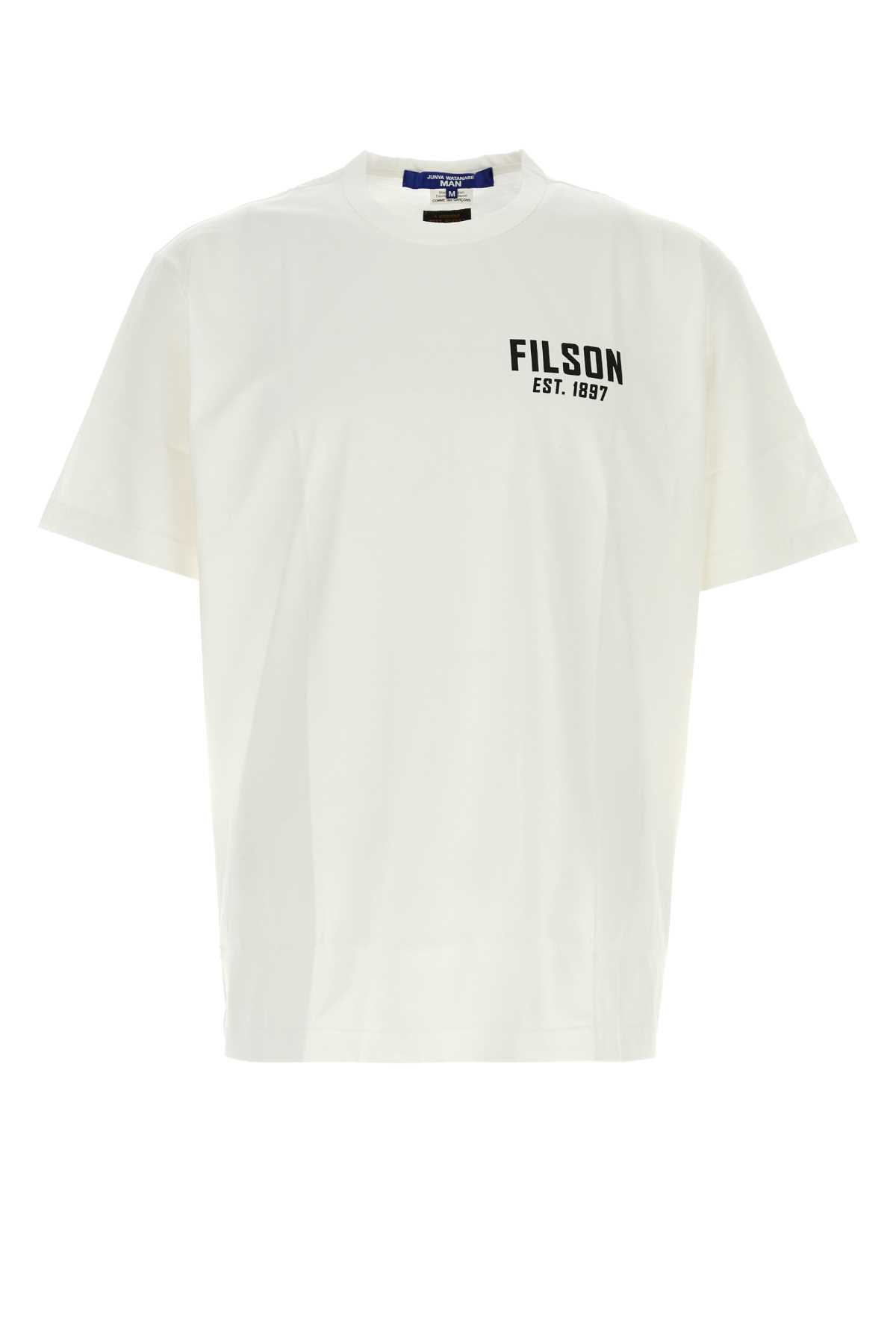 [Junya Watanabe] T-shirts Short Sleeve FW25 WPT002W25 WHITEXBLACK