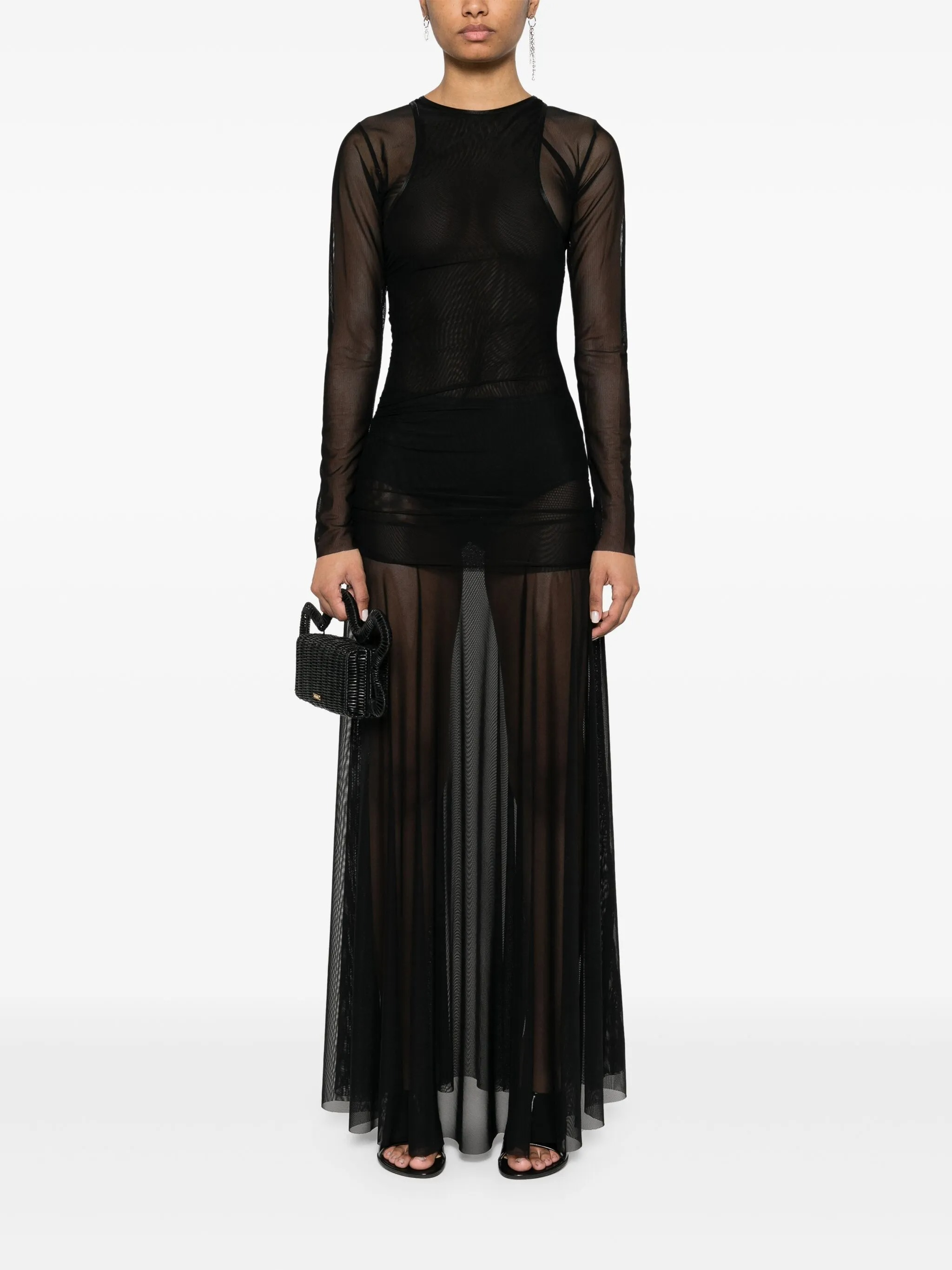 [Federico Cina] Long sleeve dress SS25 FCS25DR070102