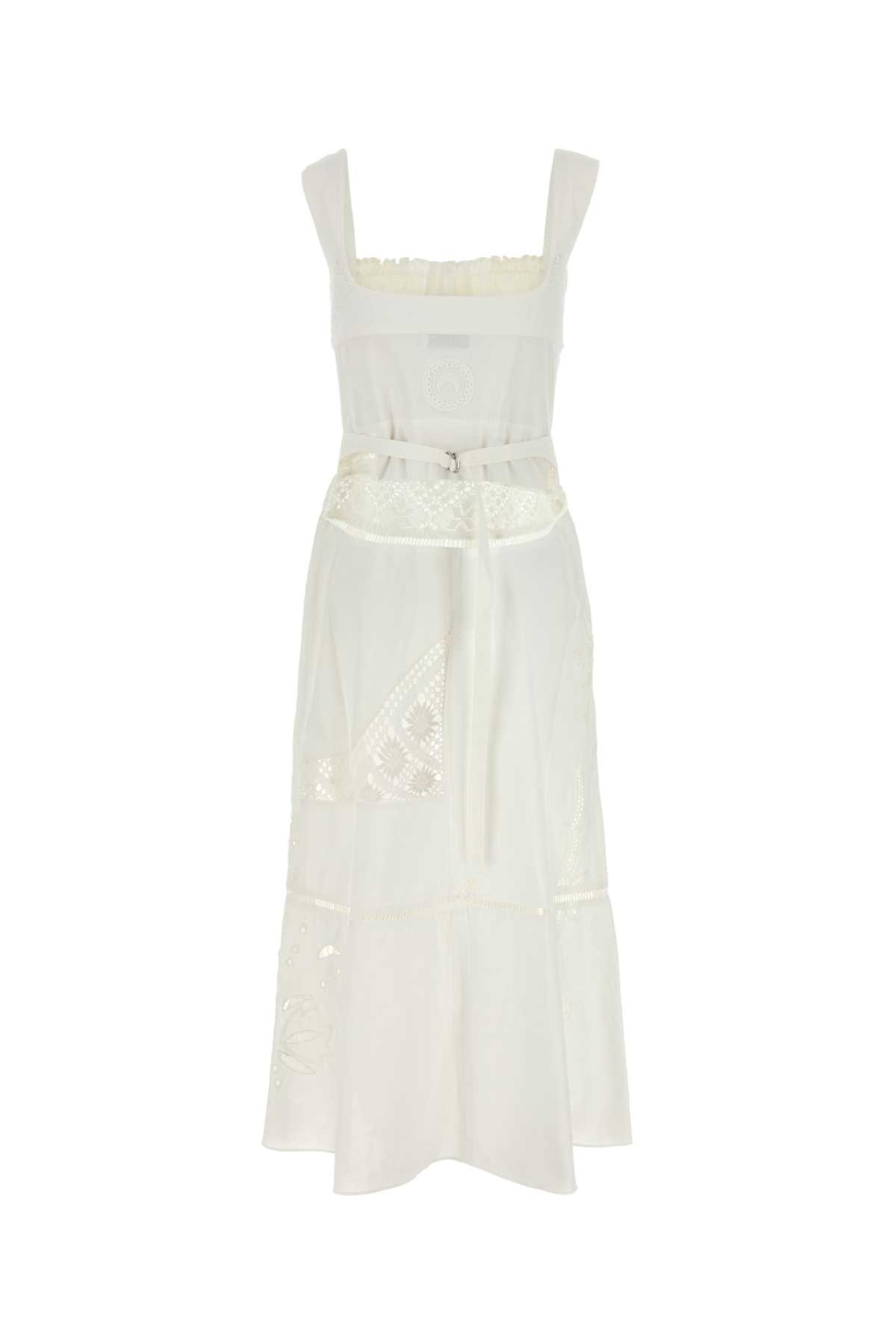[MARINE SERRE] Sleeveless dress SS25 WDR278BUWOV0007 WH10