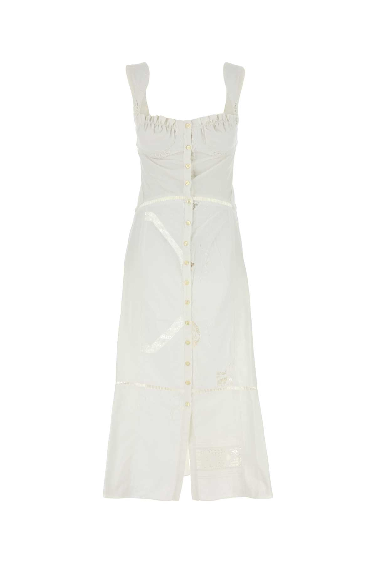 [MARINE SERRE] Sleeveless dress SS25 WDR278BUWOV0007 WH10