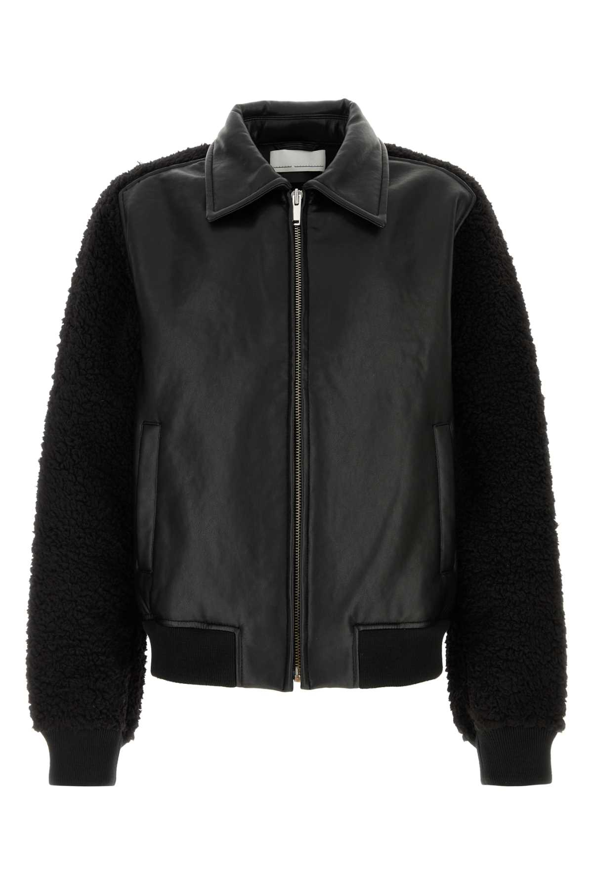 [RANDOM IDENTITIES] Leather Jacket FW24 RAN04J004 BLACK