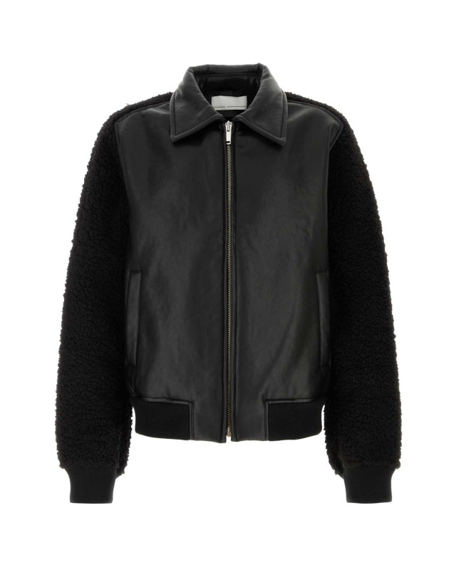 [RANDOM IDENTITIES] Leather Jacket FW24 RAN04J004 BLACK