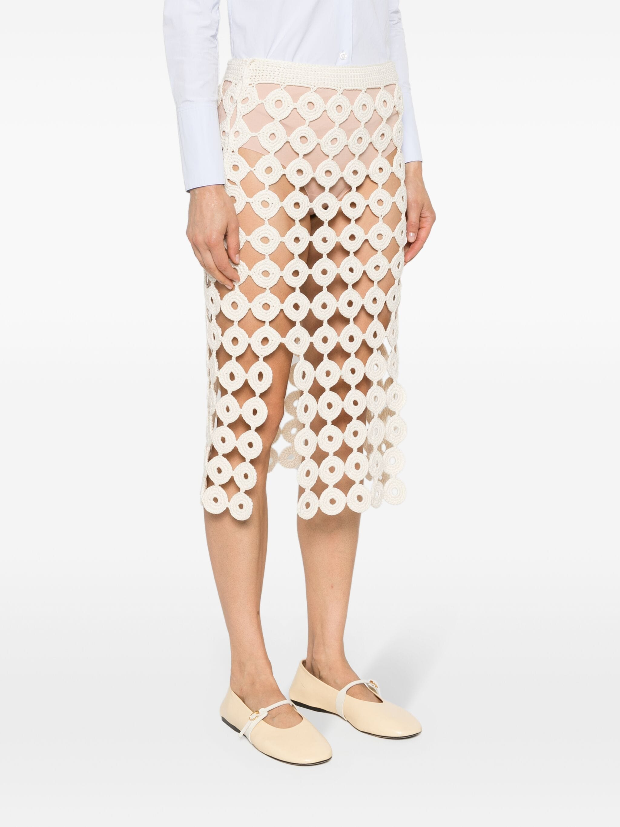 [Wales Bonner] Midi skirt SS24 WS24KN36CO18099
